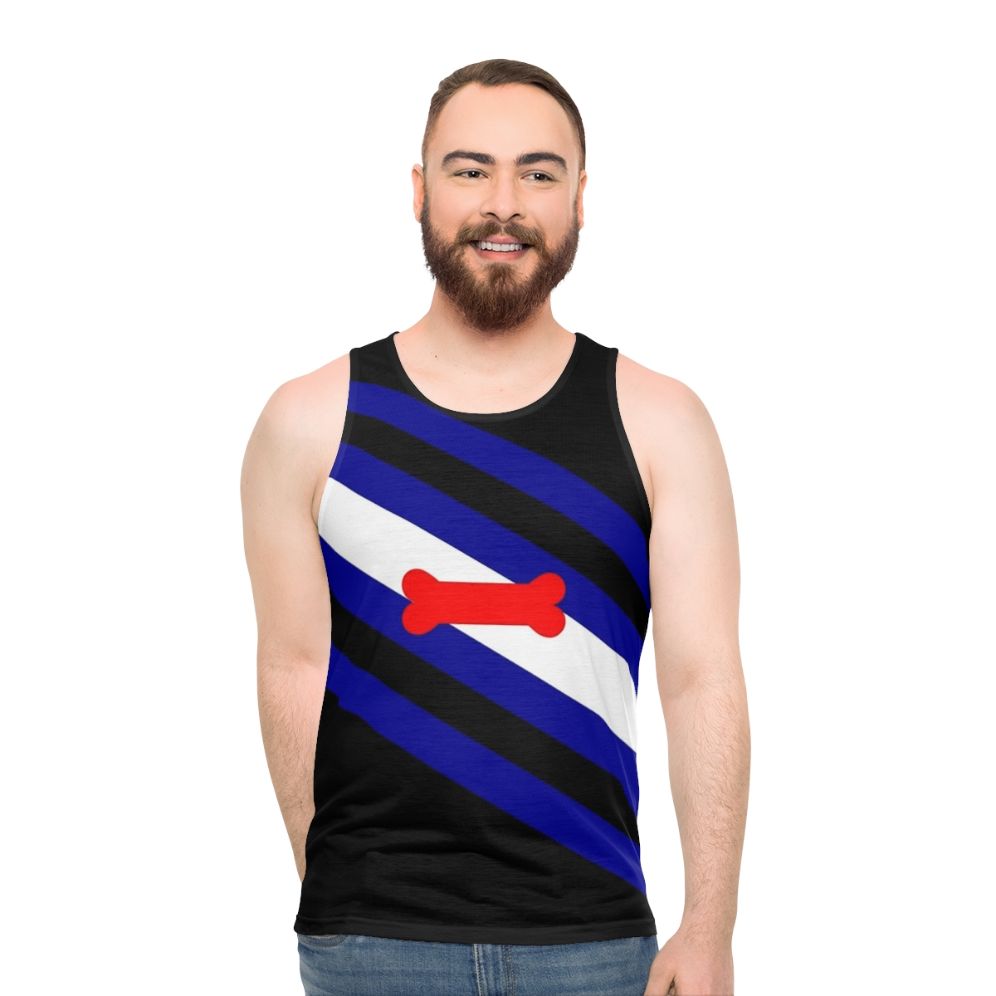Unisex Tank Top with Puppy Play Pride Flag Design