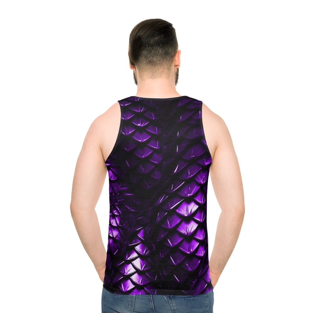 Unisex purple dragon scales tank top