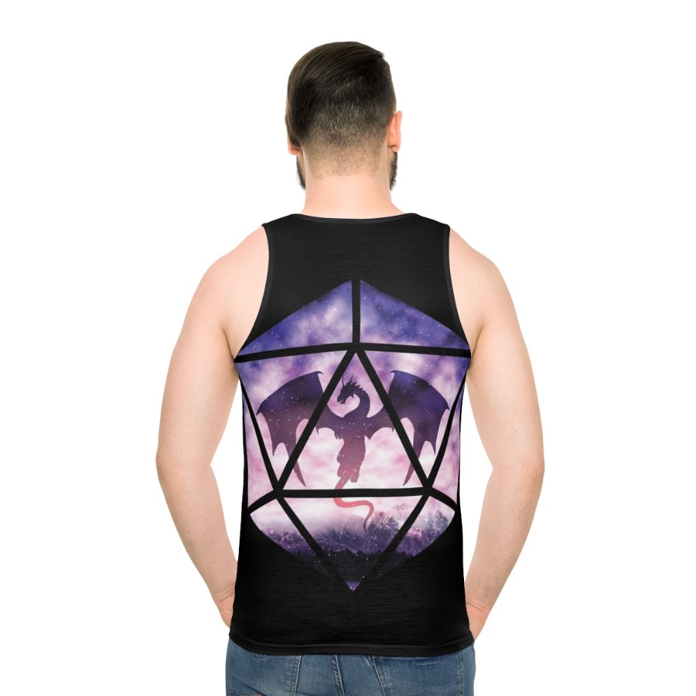 Purple Sky Dragon D20 Unisex Tank Top