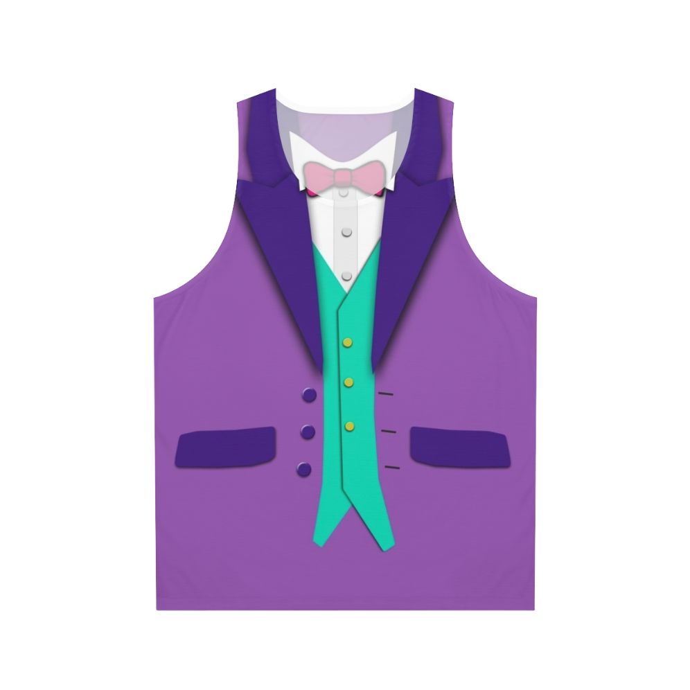 Purple tuxedo bowtie unisex tank top