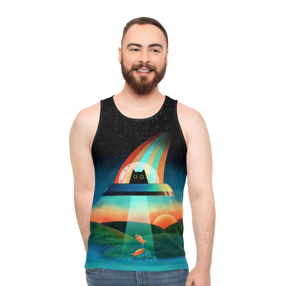 Purrfect Alien Unisex Cat Tank Top