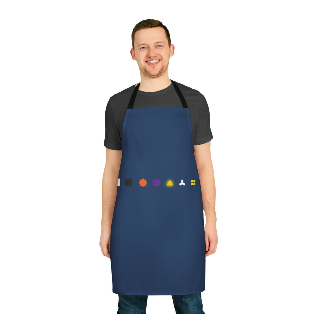 The Witness-inspired puzzle piece pattern printed on a high-quality apron