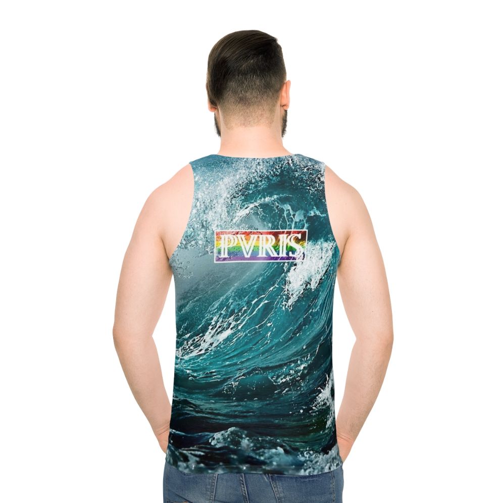PVRIS Unisex Tank Top with Band Logo and Rainbow Flag Design