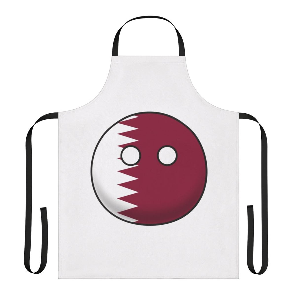 Qatari Countryball-Inspired Apron with Flag Design