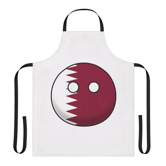 Qatari Countryball-Inspired Apron with Flag Design