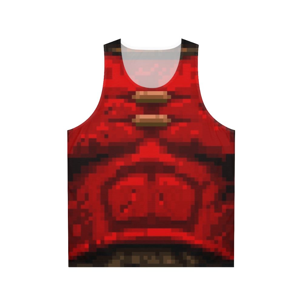 Quake inspired red armor gaming tank top