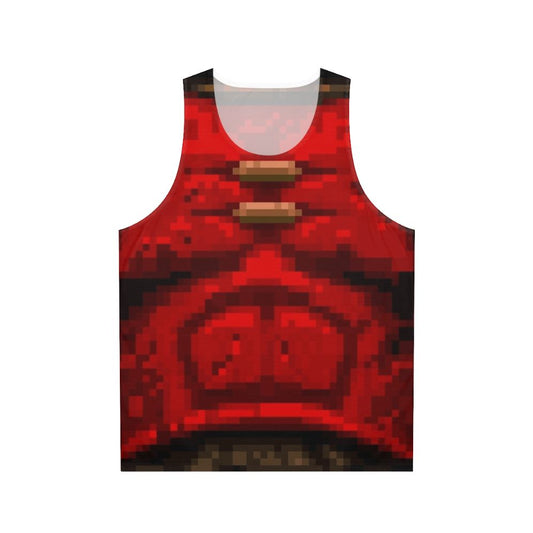 Quake inspired red armor gaming tank top