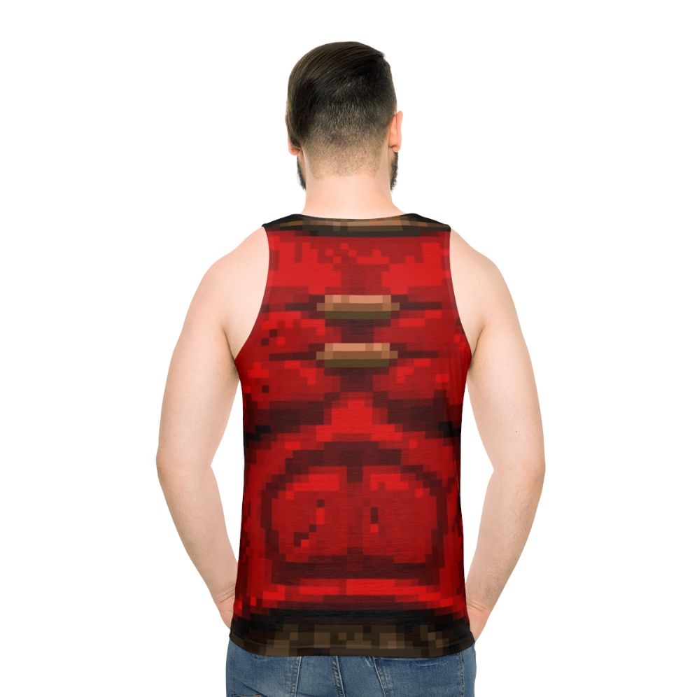 Quake inspired red armor gaming tank top
