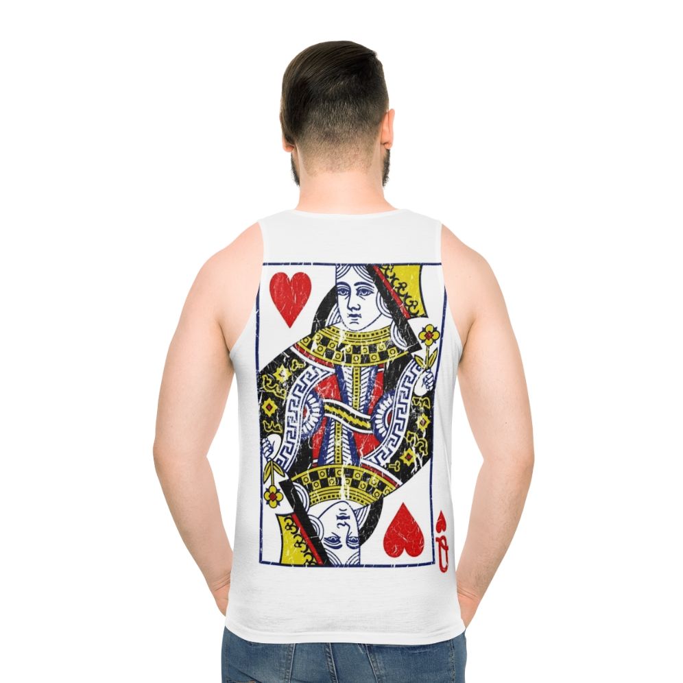Queen of Hearts Playing Card Unisex Tank Top