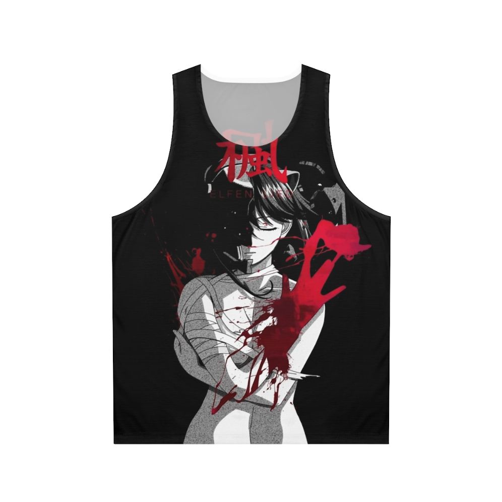 Unisex tank top with queen and anime-inspired design