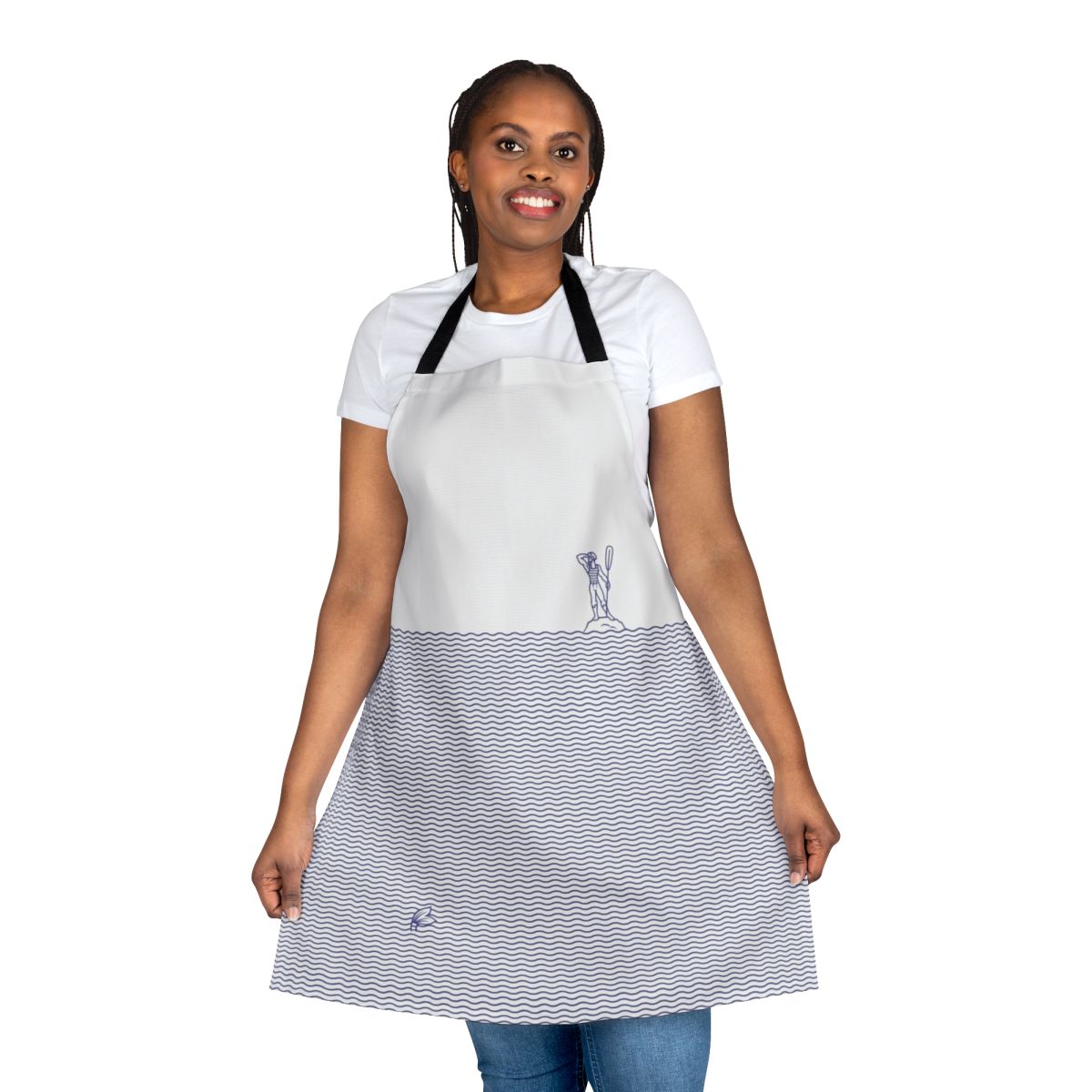 Colorful apron featuring LGBTQ imagery and text, perfect for the kitchen or as a gift.