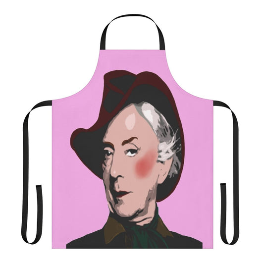 Quentin Crisp-inspired apron featuring an iconic portrait of the celebrated writer and LGBTQ+ figure