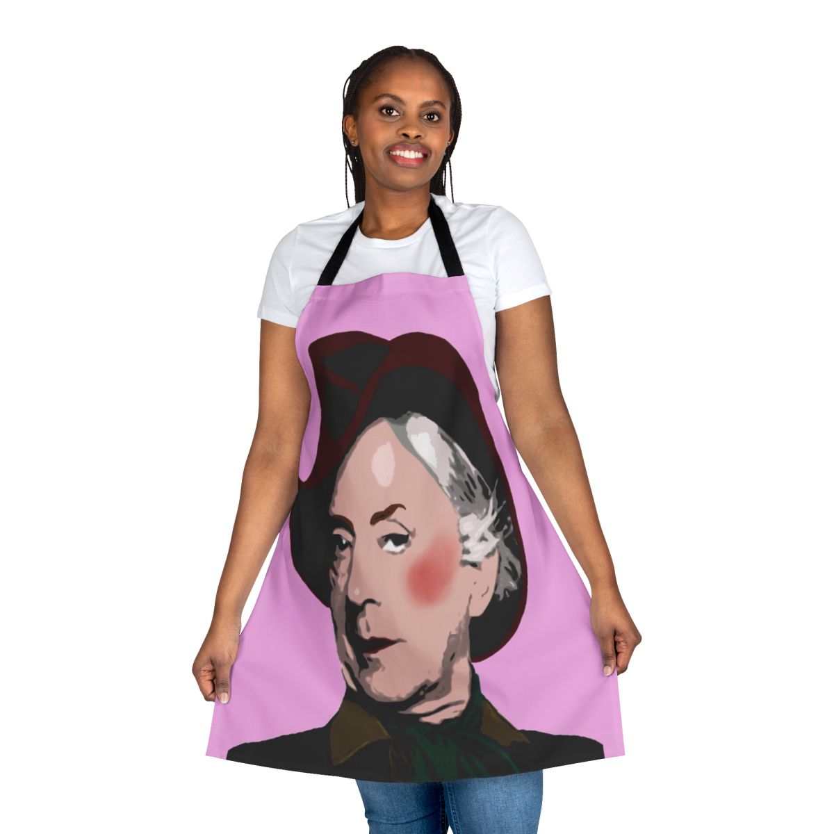 Quentin Crisp-inspired apron featuring an iconic portrait of the celebrated writer and LGBTQ+ figure