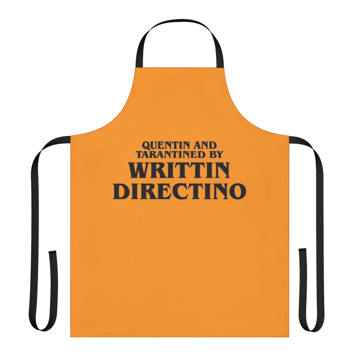 Quentin Tarantino inspired apron with a "Written Direction" design