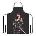 A stylized apron featuring the character Quiet from the Metal Gear Solid video game series.