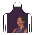 Quirky and retro-inspired back rolls apron with vaporwave design