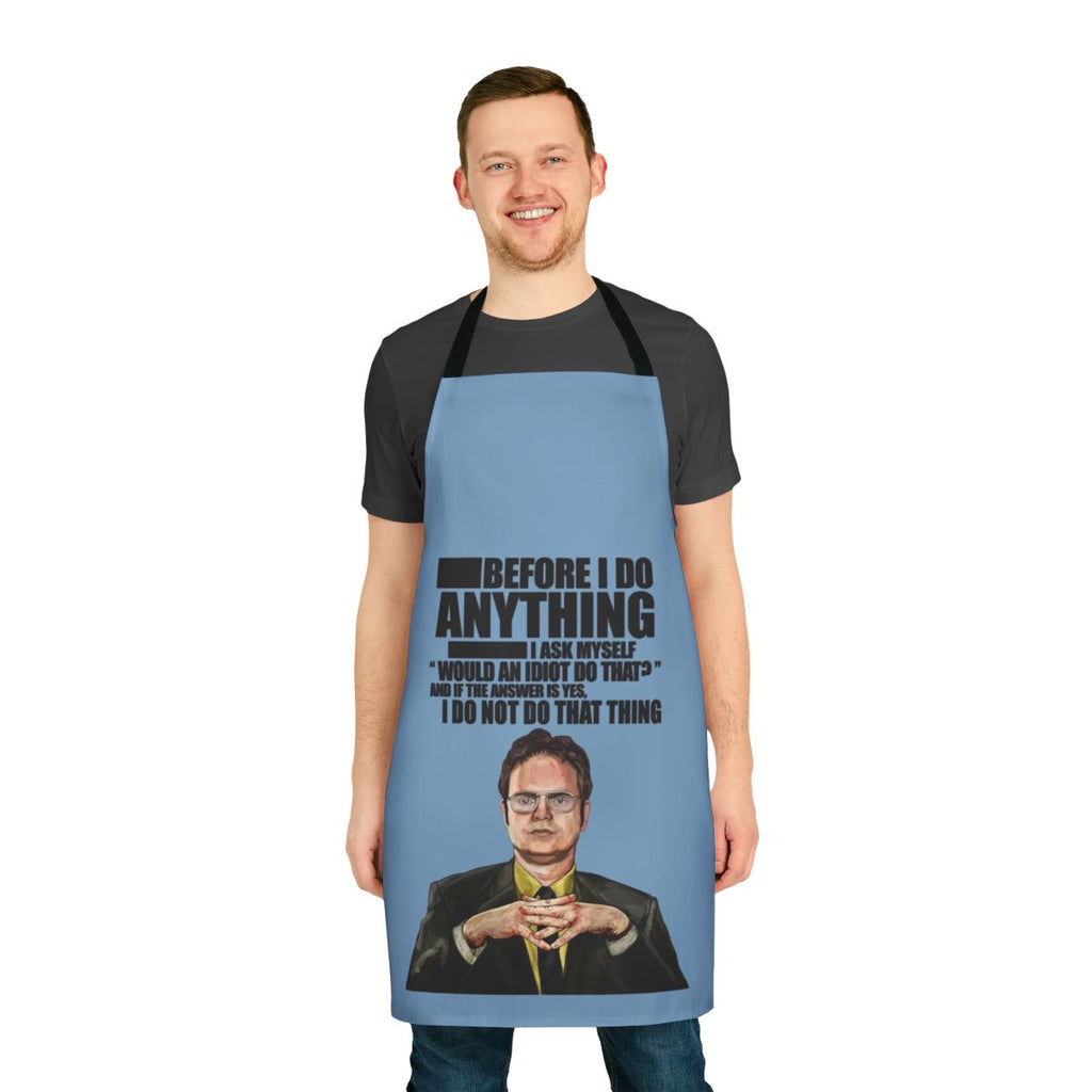 Quirky Dwight Schrute inspired office apron featuring The Office branding