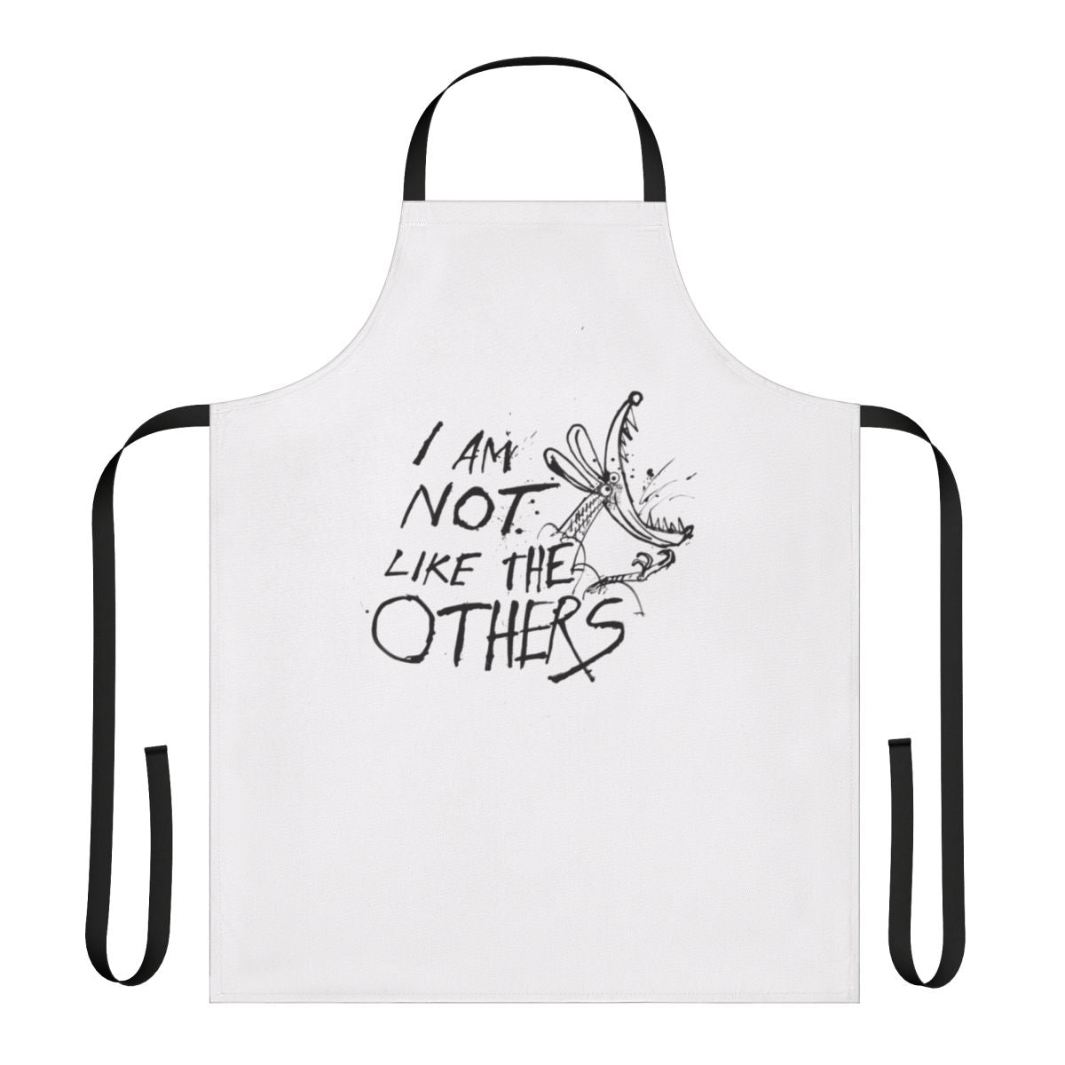 Unique apron featuring a whimsical mouse design inspired by the iconic artwork of Ralph Steadman