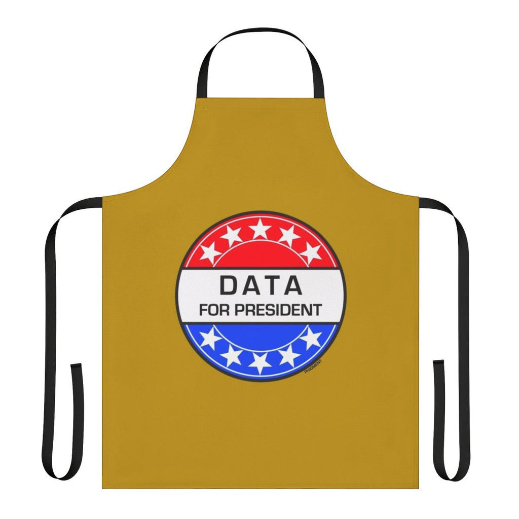 Quirky science fiction inspired apron with Data from Star Trek