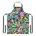 Colorful TV test pattern design printed on a high-quality apron
