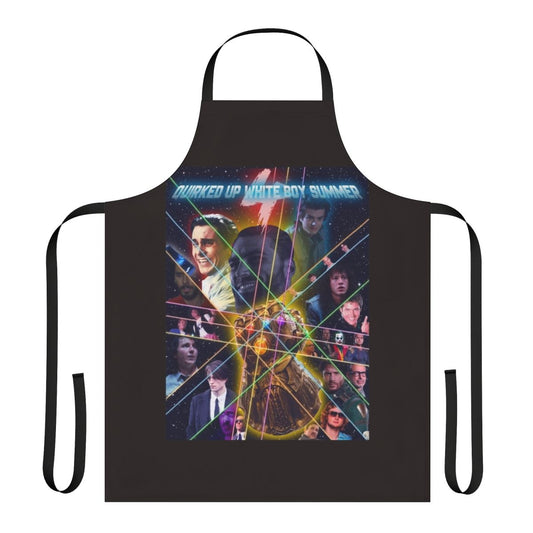 A white boy themed apron with a "Quirked Up White Boy Summer" design