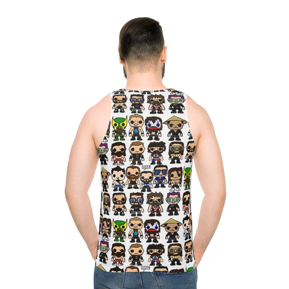 Qwa Vinyl Pop Art Wrestling Unisex Tank Top