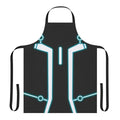Glowing nerdy apron with a futuristic grid design, perfect for programmers and tech enthusiasts