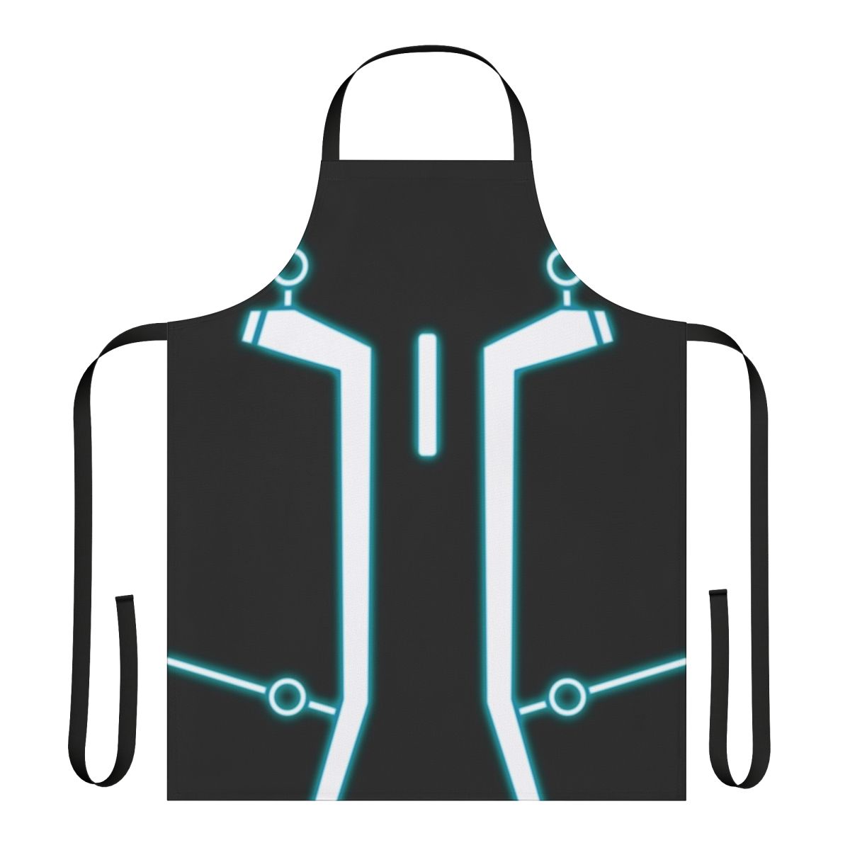 Glowing nerdy apron with a futuristic grid design, perfect for programmers and tech enthusiasts