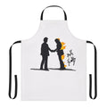 Retro-style apron with "Shine On You Crazy Diamond" inspired design featuring the iconic Pink Floyd logo and psychedelic elements.