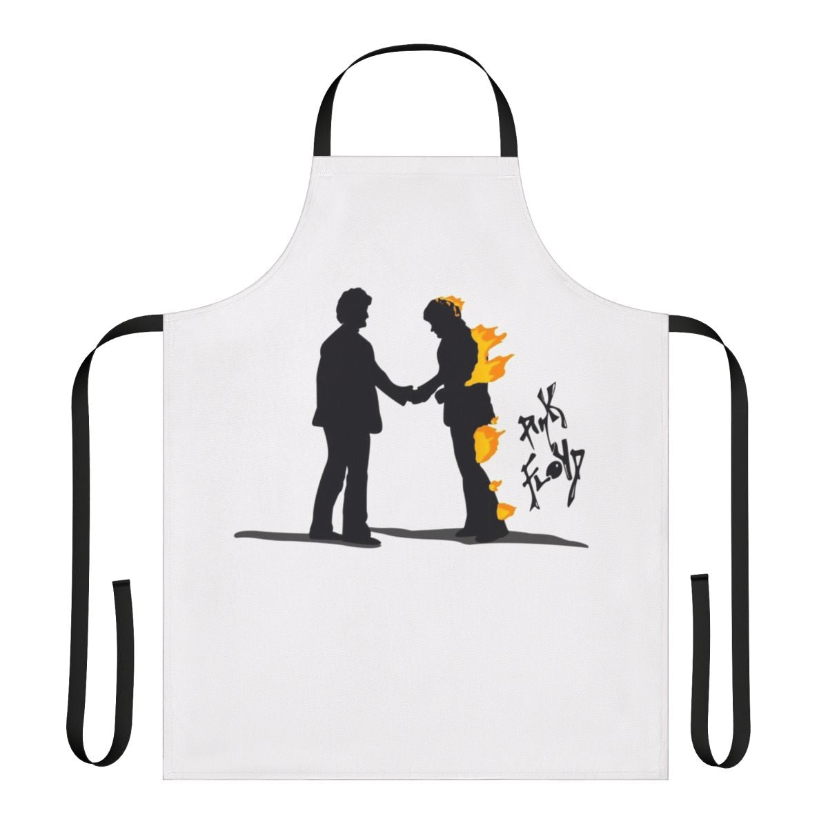Retro-style apron with "Shine On You Crazy Diamond" inspired design featuring the iconic Pink Floyd logo and psychedelic elements.