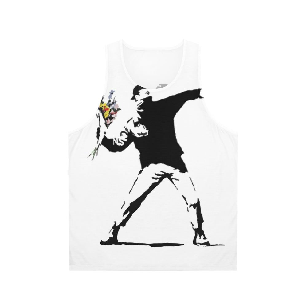 Rage Flower Bomber Stencil Unisex Tank Top