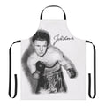 Raging Bull inspired black and white sketch design on a durable apron for sports fans and artists