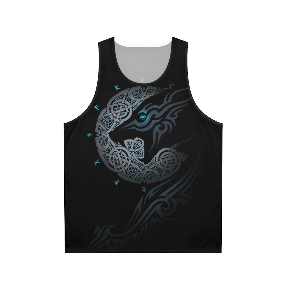 Ragnarok moon unisex tank top with celtic symbols and nordic mythology