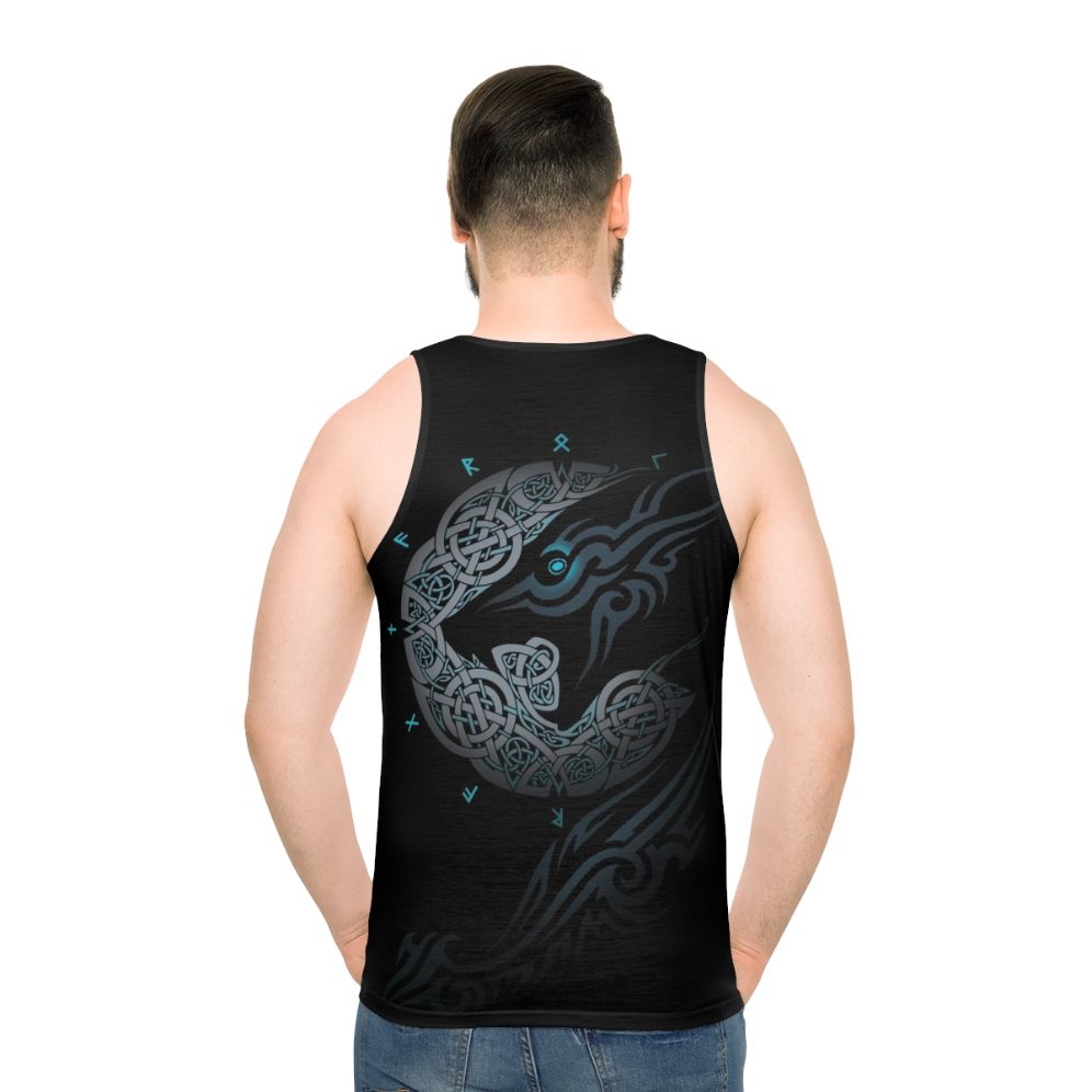Ragnarok moon unisex tank top with celtic symbols and nordic mythology