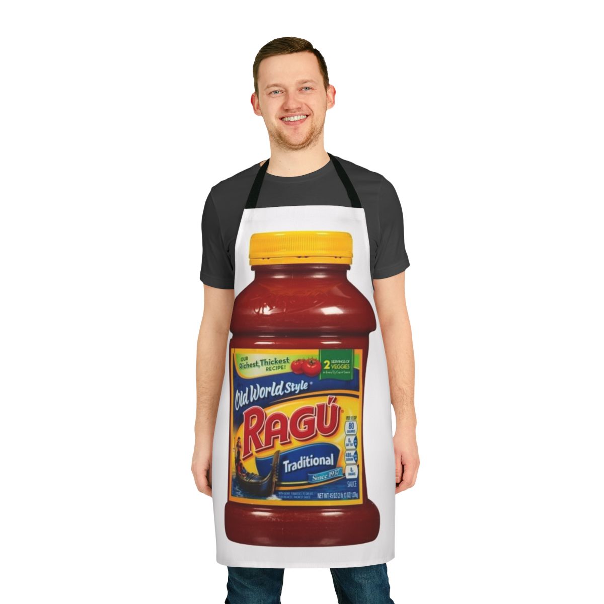 Ragu-inspired cooking apron with a contemporary design