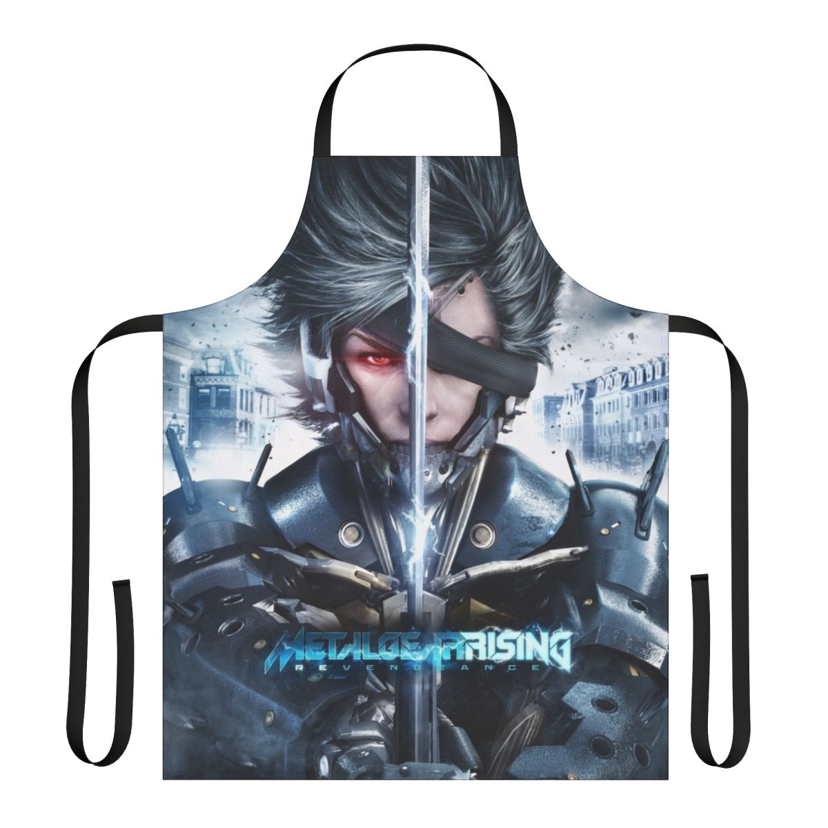 Raiden-themed apron for metal gear solid and gaming fans