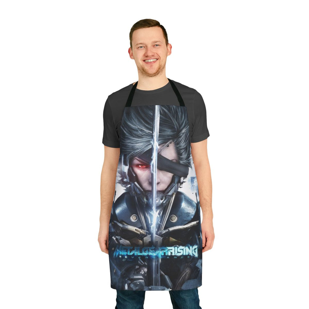 Raiden-themed apron for metal gear solid and gaming fans