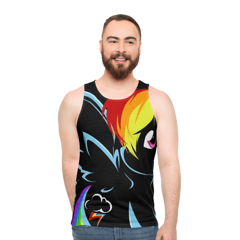 Rainbow Dash Unisex Black Tank Top