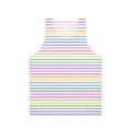 Unisex tank top with horizontal rainbow stripes