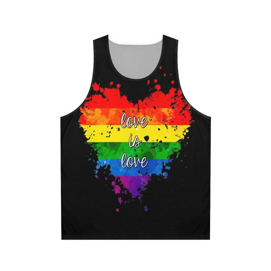 Rainbow love is love unisex tank top