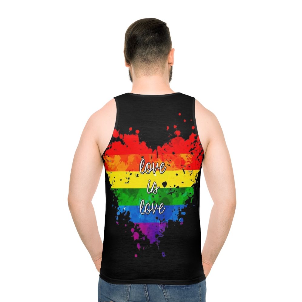Rainbow love is love unisex tank top