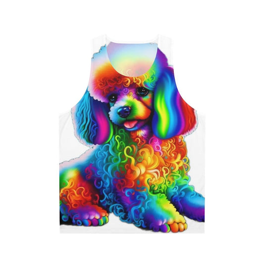 Colorful poodle unisex tank top