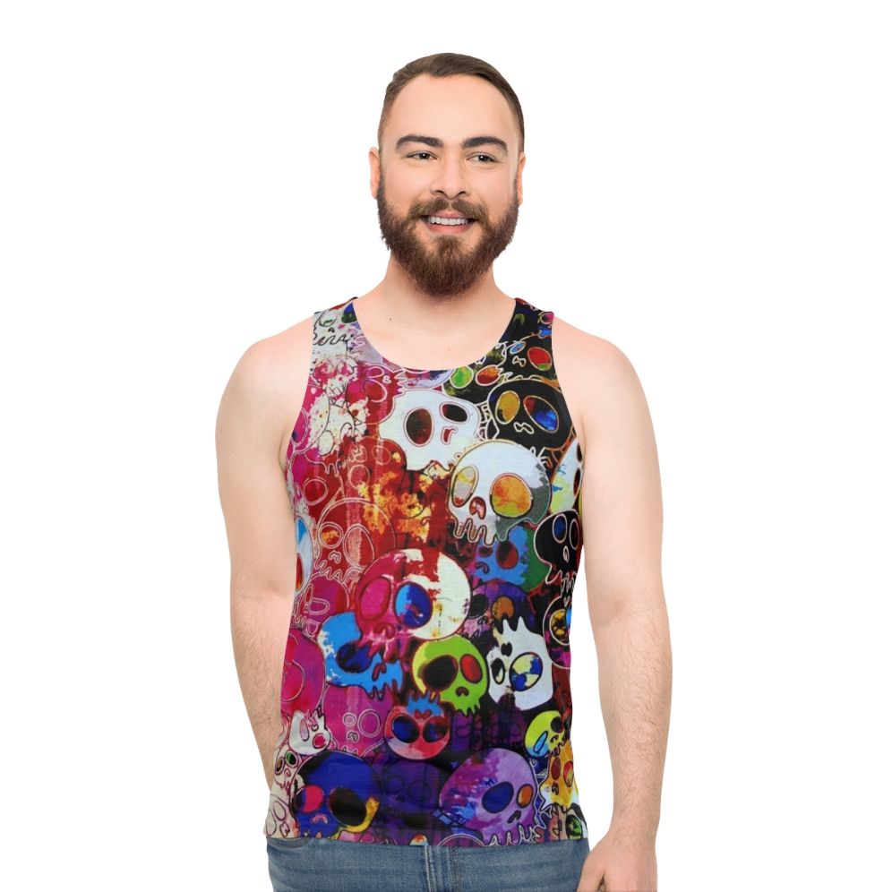 Rainbow Skull Unisex Tank Top