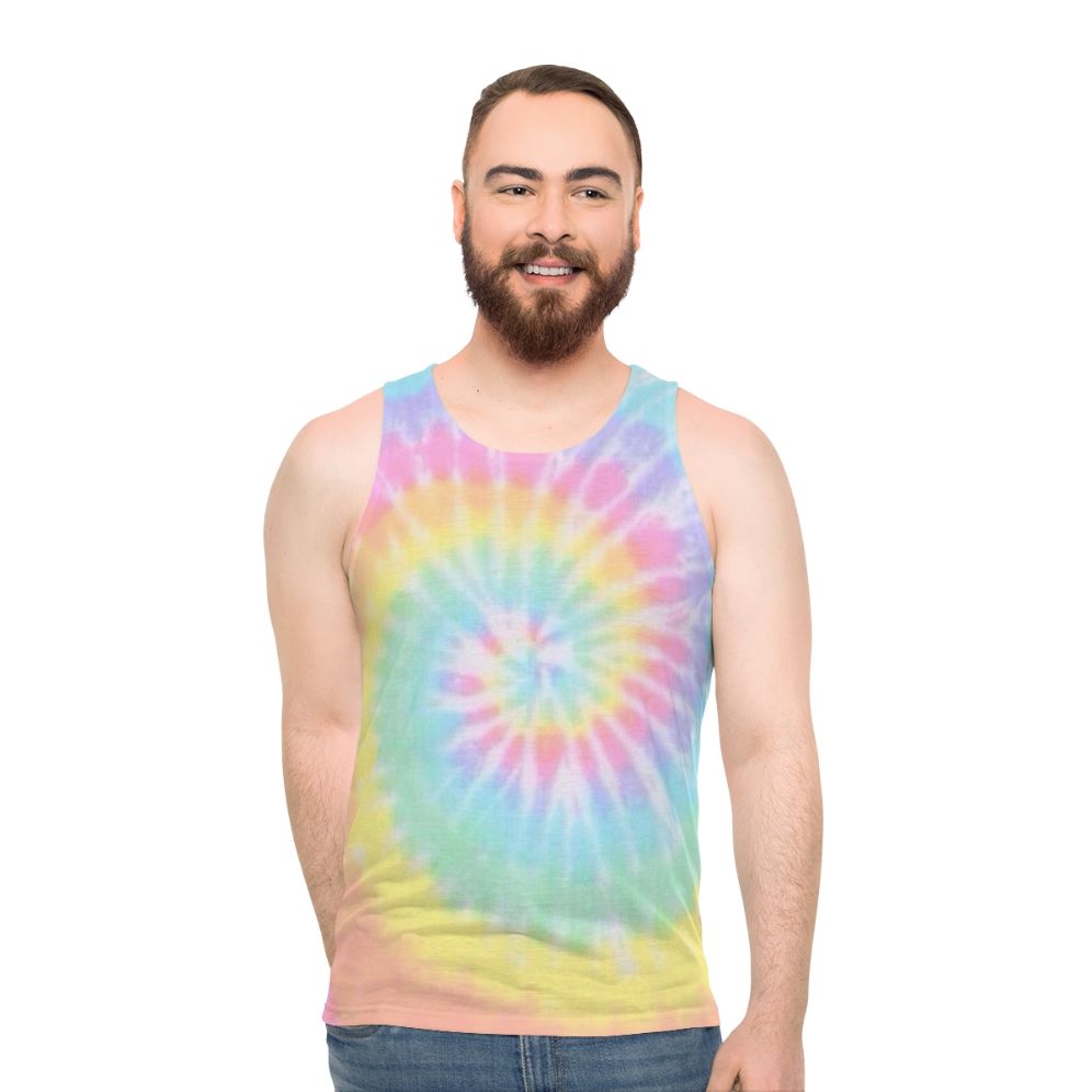 Colorful rainbow tie dye unisex tank top