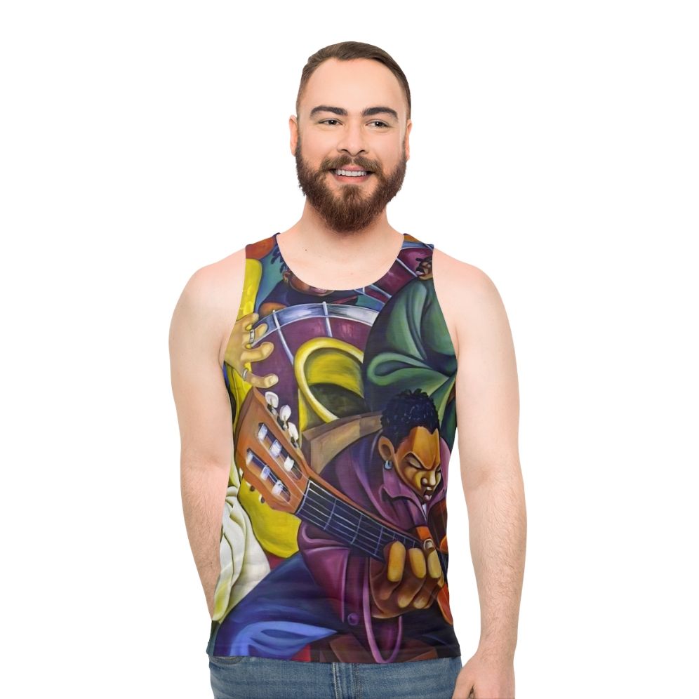 Colorful rainbow unisex tank top