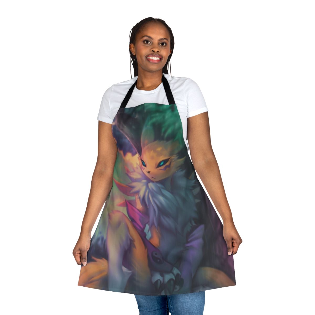 Rainy Renamon-themed apron featuring the popular Digimon character