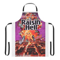 Raisin-themed apron with text "Raisin Hell" for home cooks and bakers