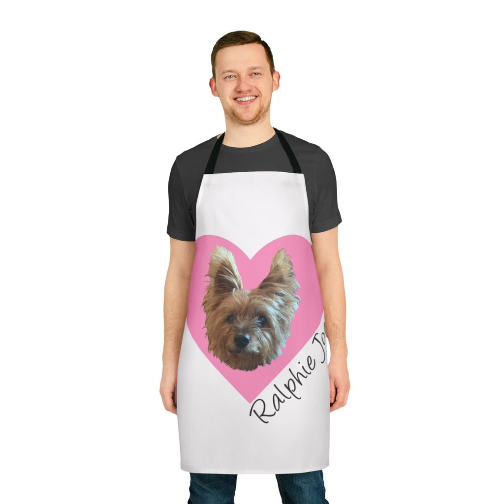 Ralphie Joe silky terrier dog-themed Valentine's Day apron