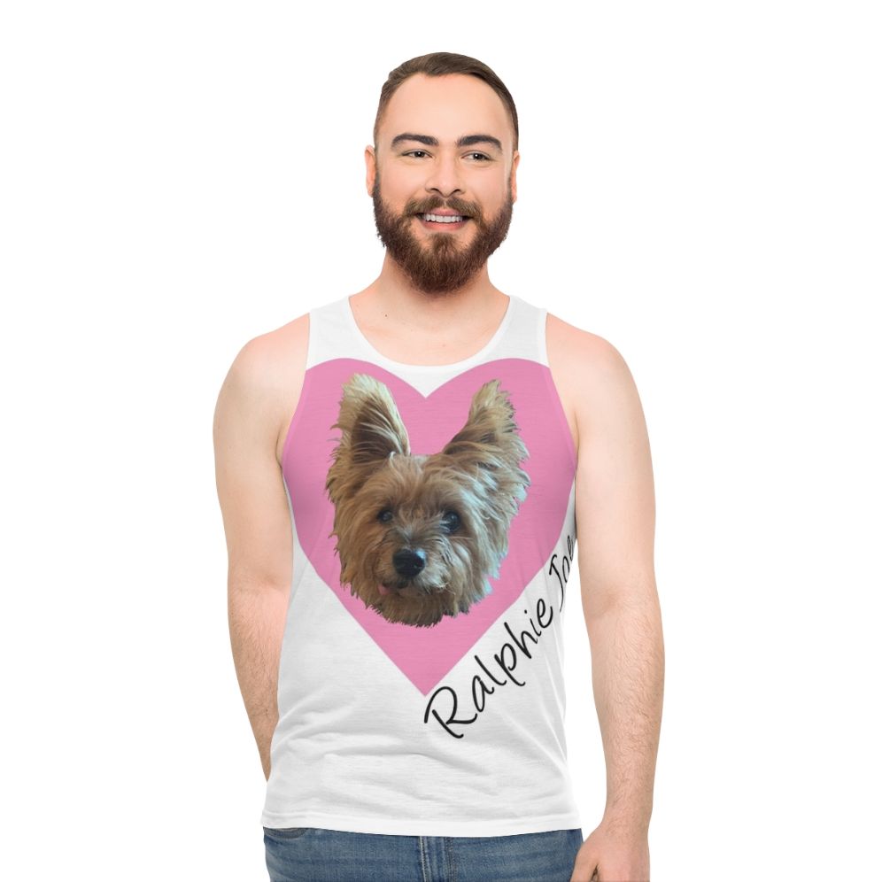 Ralphie Joe Valentines Day Unisex Tank Top for Dog Lovers