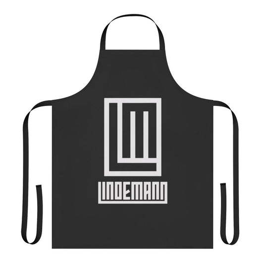 Rammstein-inspired t-shirt apron with band logo and graphic design